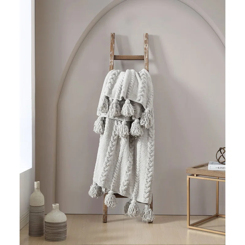 Sunday Citizen Braided Pom Throw Blanket