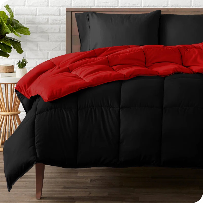 Bare Home Premium Ultra Soft Modern & Contemporary Box Stitch Comforter