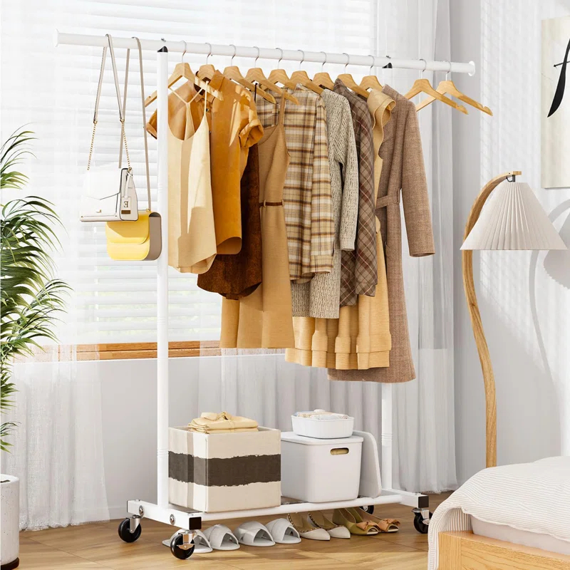 Rebrilliant Standing Rolling Clothing Rack