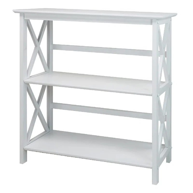 Ebern Designs Solid Wood Etagere Bookcase