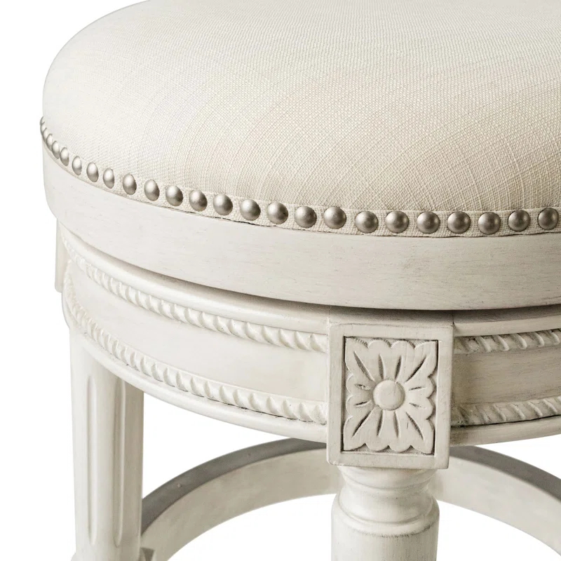 Maven Lane Maven Lane Pullman Backless Stool with Fabric Upholstery