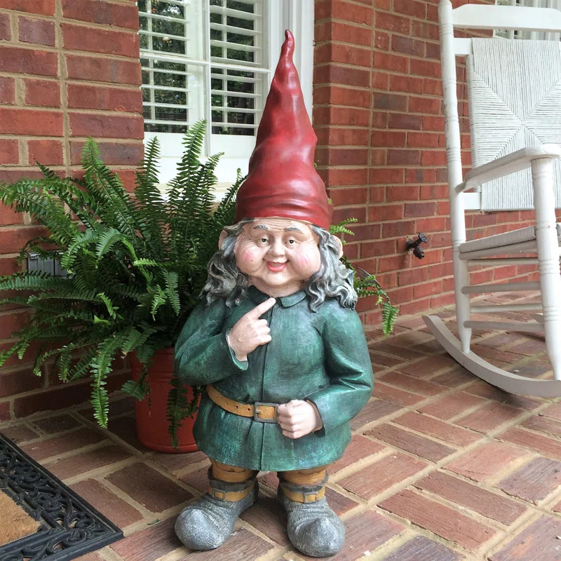 HomeStyles Old World Gnomes Zelda the Female Gnome Garden Statue