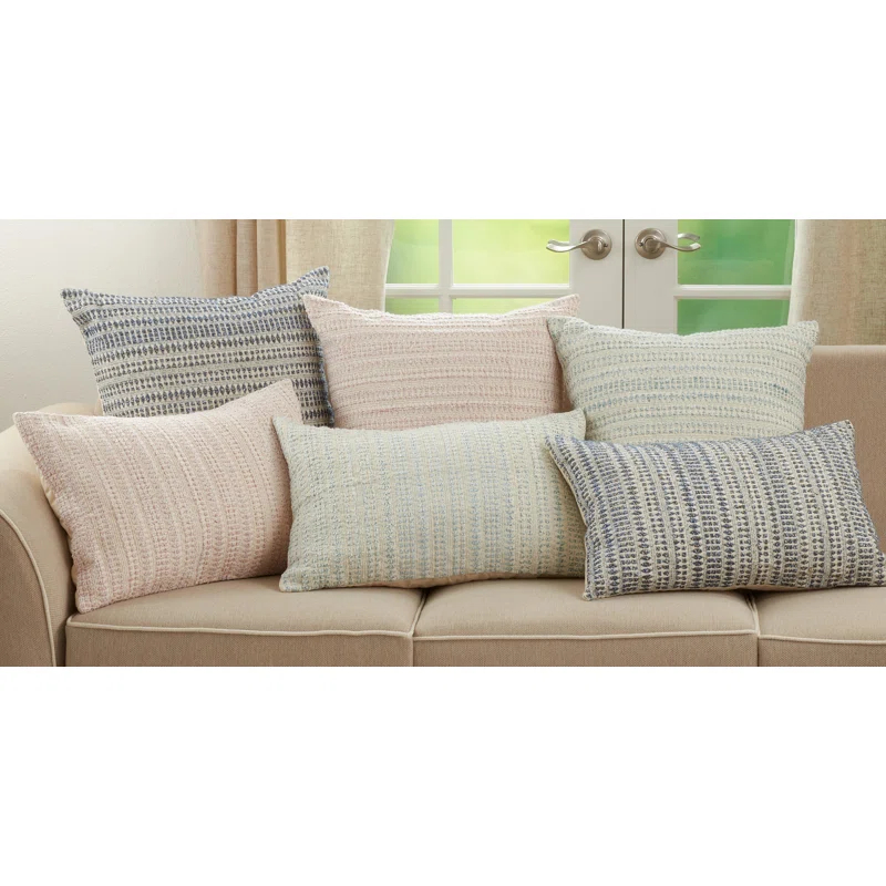 Saro Celeste Collection Geometric Cotton Blend Throw Pillow