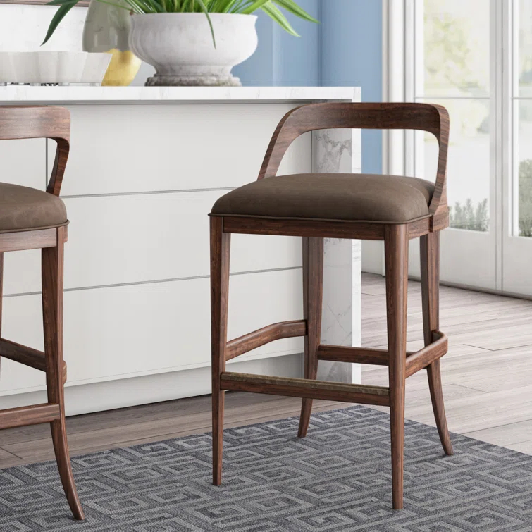 Artistica Home Signature Designs Upholstered Counter Stool with Solid Wood Frame