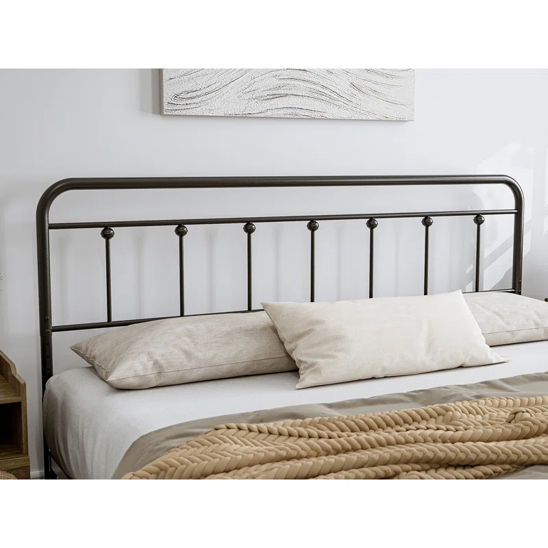 August Grove® August Grove® Metal Headboard - Adjustable Height - Farmhouse Victorian Style