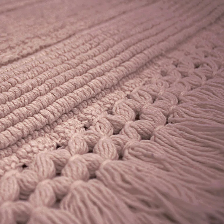 French Connection French Connection Safira Fringe Cotton 2 Piece Bath Rug Set