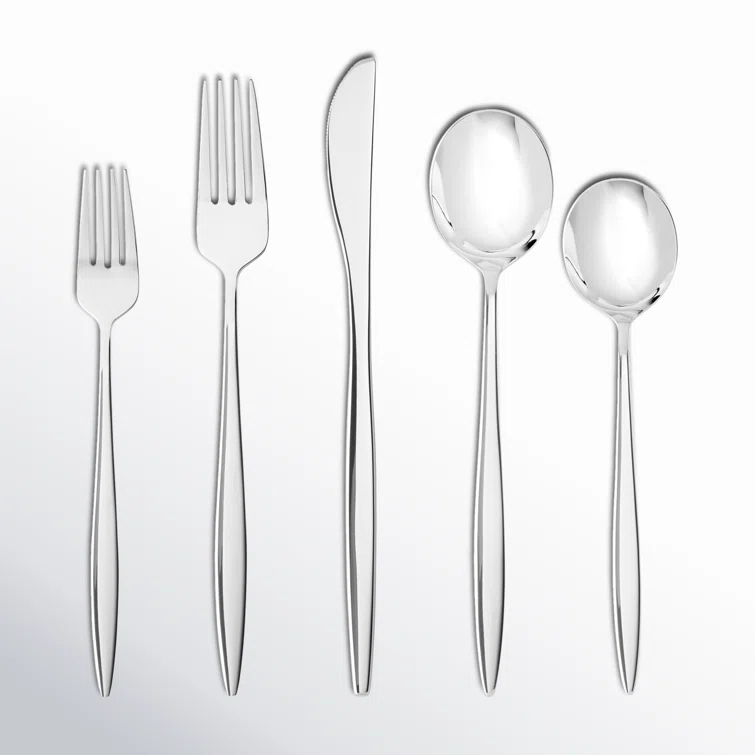 Fortessa Constantin 18/10 Stainless Steel 20 Piece Flatware Set (Service for 4), Silver