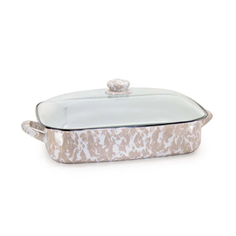 Golden Rabbit Grey Swirl Roasting Pan