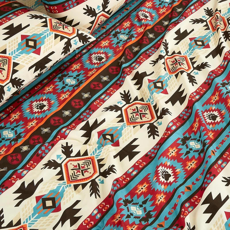 Chezmoi Collection Southwestern Geometric Printed Microfiber Bed Sheet Set