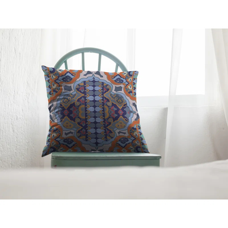 AmritaSen Floral Faux Suede Reversible Throw Pillow