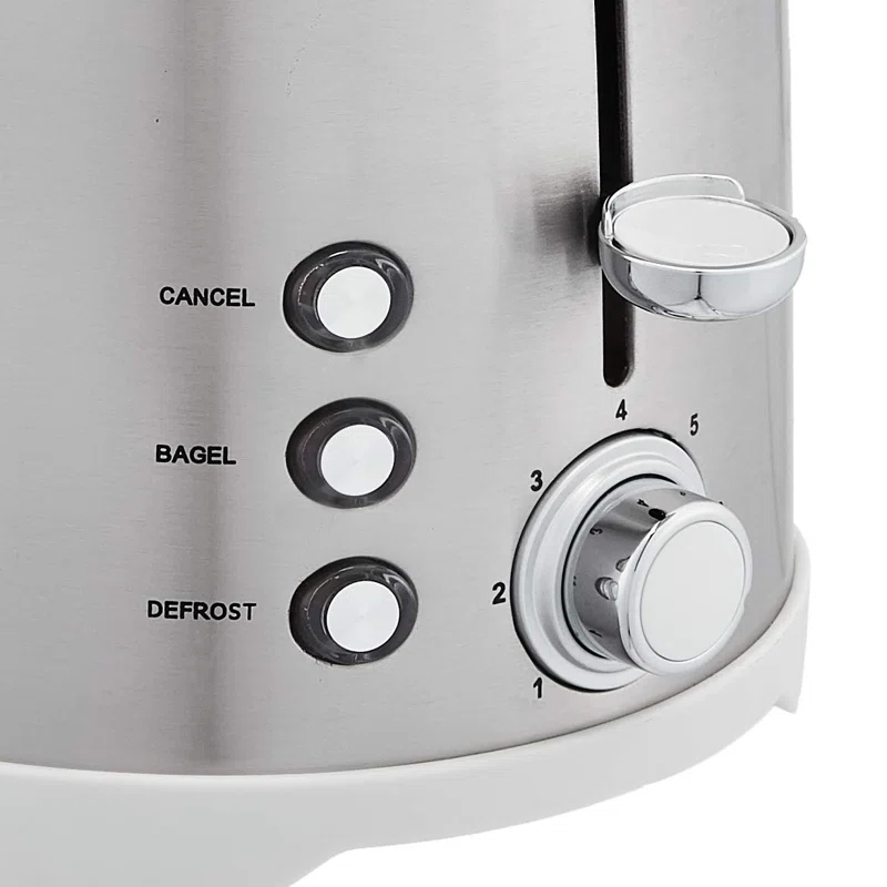 UZOPAL 800W 2-Slice Toaster with 6 Browning Settings, Removable Crumb Tray, Cancel Button