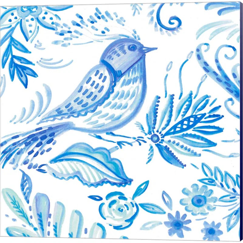Red Barrel Studio® " Birds In Blue I & II " by Ani Del Sol 2 - Pieces