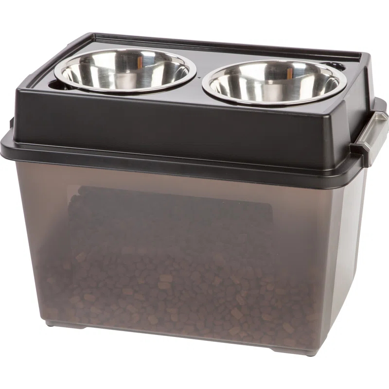 IRIS USA, Inc. Elevated Feeder Food Container Pet Placemat