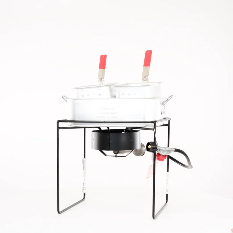 King Kooker 1 Burner Propane Rectangular Fryer Outdoor Cooker Kit with 15 Qt. Fry Pan & Two Baskets