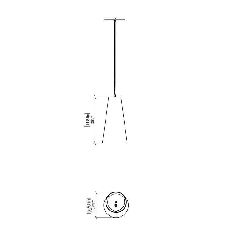 Accord Lighting Cônico 1 - Light Single Pendant