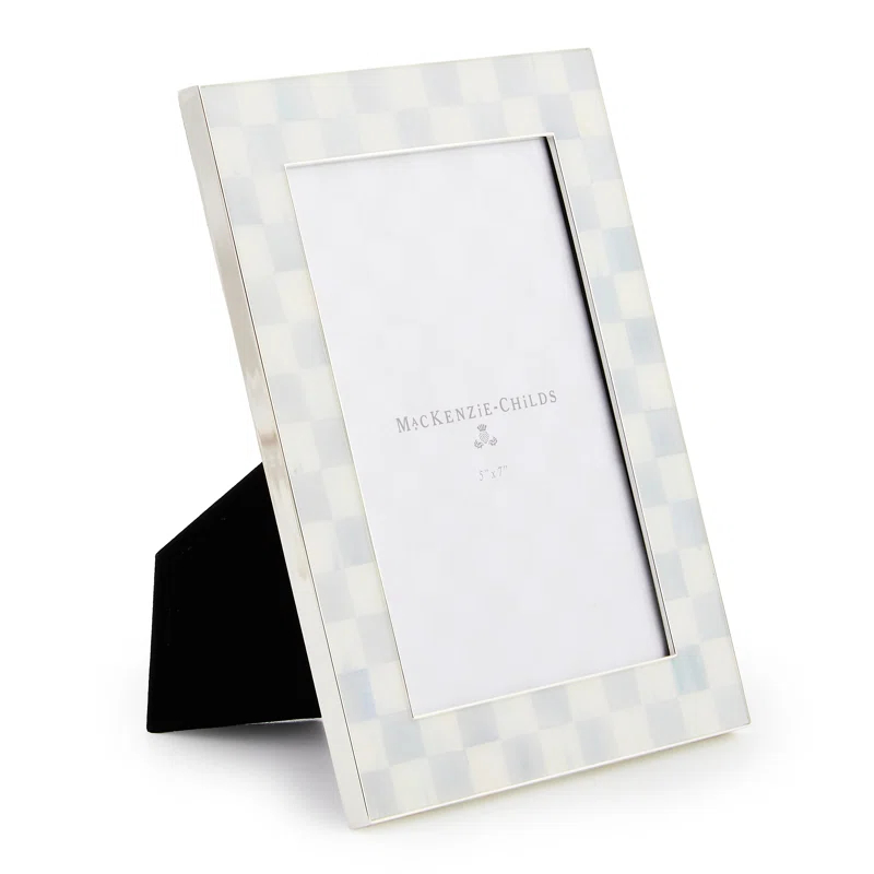 MacKenzie-Childs Sterling Check Plated 5"X7" Frame
