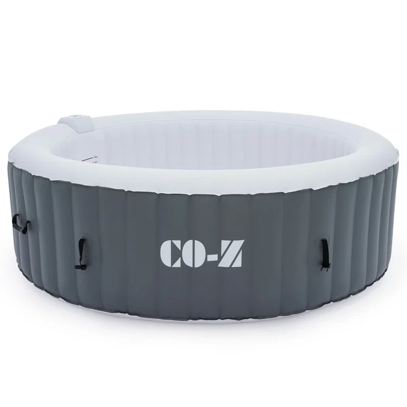 CO-Z 110 Volt 6 Person - Person 130 - Jet Vinyl Round Inflatable Hot Tub