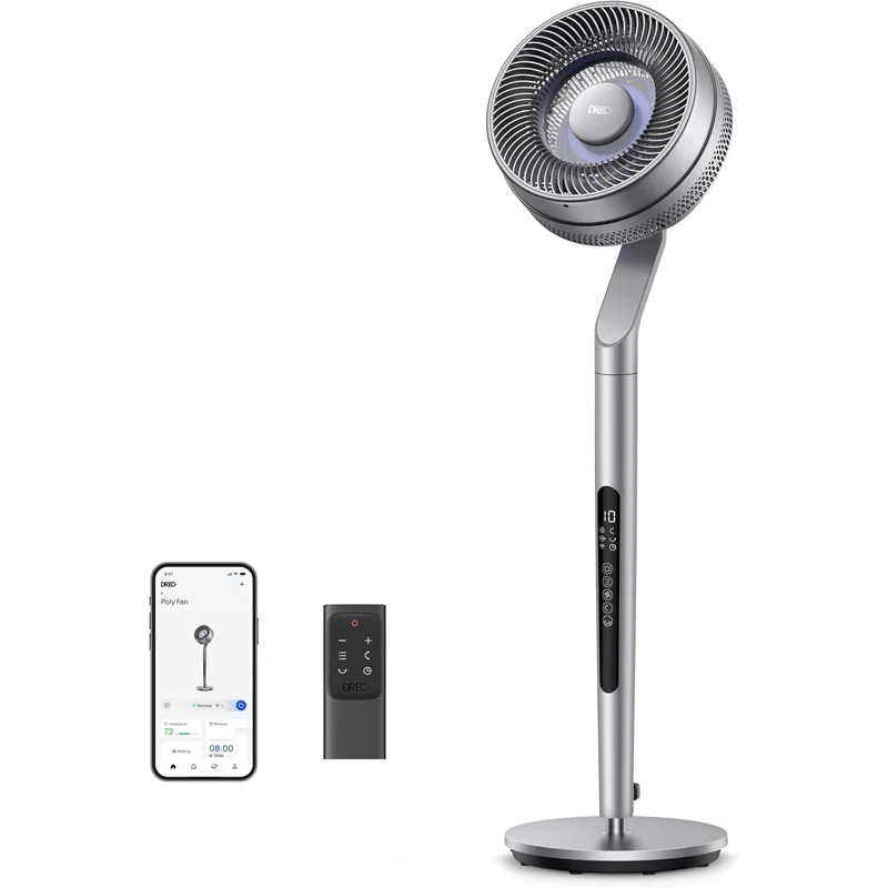 G & R PLUMBING ENTERPRISES, INC. Pedestal Fan with Smart Control, 40-44" Adjustable Height, DC Quiet Fans for Bedroom