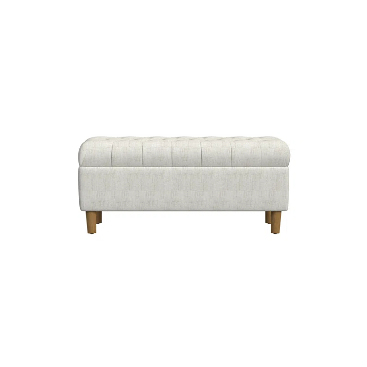 HomePop Polyester Upholstered Storage Bench