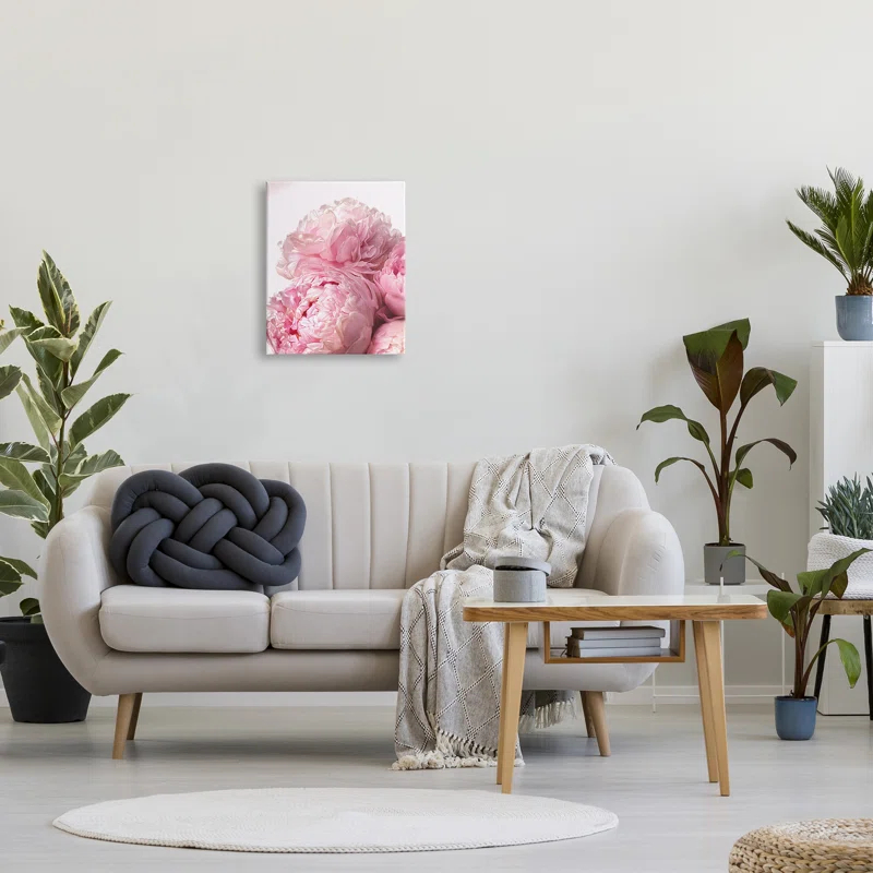 Stupell Industries " Blush Pink Peonies Florals Blooming Over White " by Ziwei Li