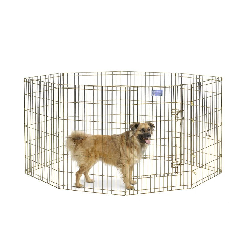 Midwest Homes For Pets MidWest Homes for Pets Gold Zinc Exercise Pen/Pet Playpen with Door