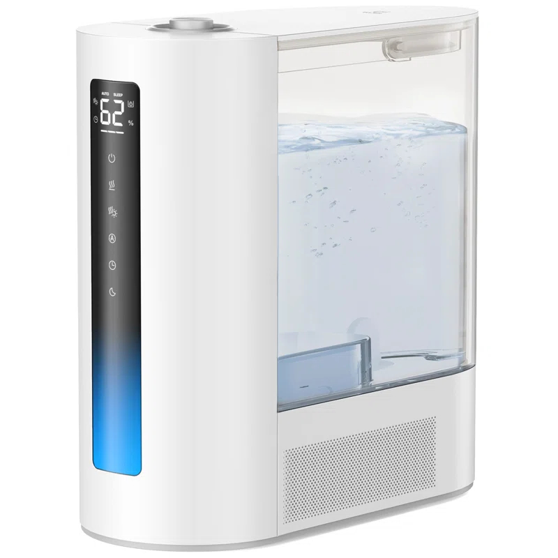 BEACHWATER POOL & SPA, LLC 6L Humidifier Large Room, Warm & Cool Mist Humidifiers For Bedroom, 60H Runtime, 12H Timer, Top Fill, Oil Diffuser, Humidity Indicator Light, Baby, Plants, Easy Clean