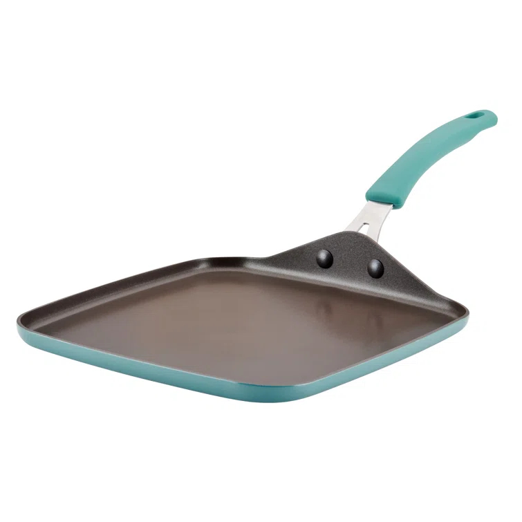 Rachael Ray Rachael Ray Cook + Create Aluminum Nonstick Square Stovetop Griddle Pan, 11-Inch
