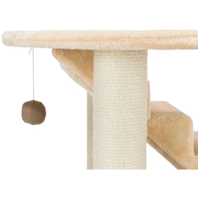 TRIXIE Elsa Senior 43.7" Cat Tower, Sisal Scratching Posts, Plush Hammock, Stairs, Top Platform Bed, Dangling Cat Toy