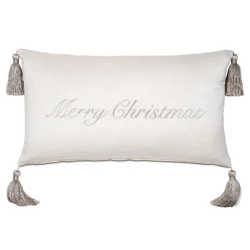 Holiday Merry Christmas Rectangular Polyester Pillow Cover & Insert