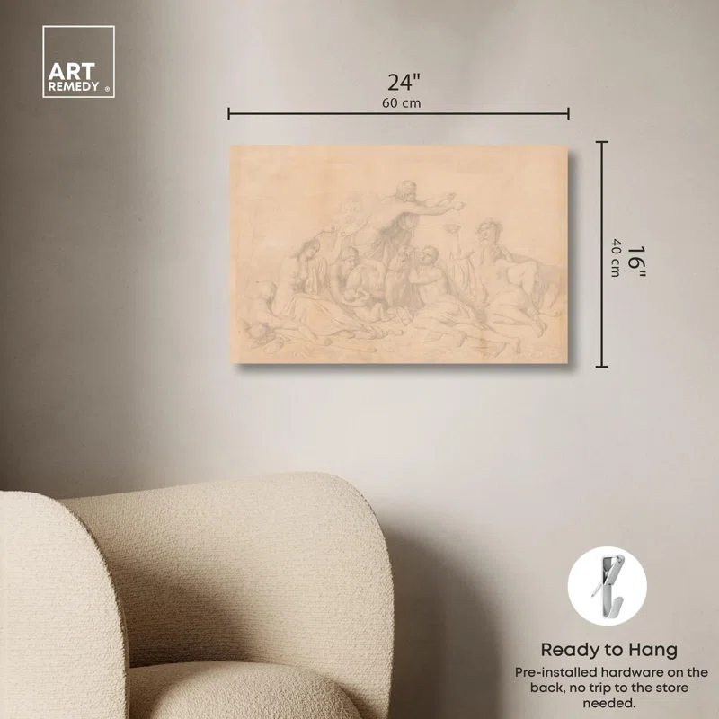 Art Remedy The Nursing of Jupiter Canvas Vintage Art by Art Remedy