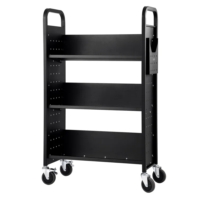 Stellweilan Tessberg 49.2'' H Book Cart with Wheels