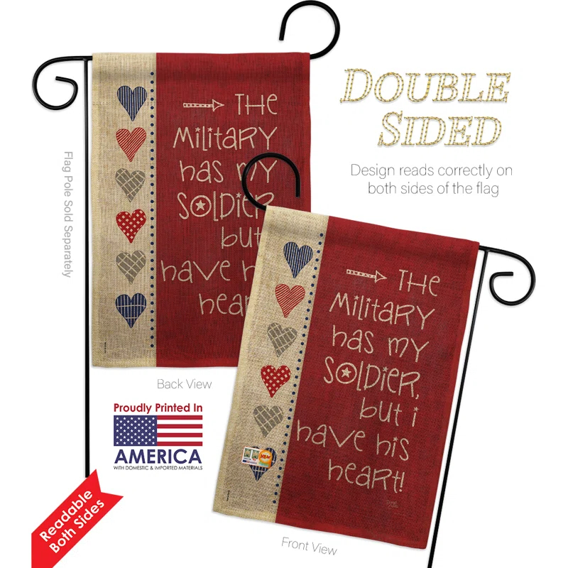 Breeze Decor Double Sided 18.5'' H x 13'' W Burlap Garden Flag