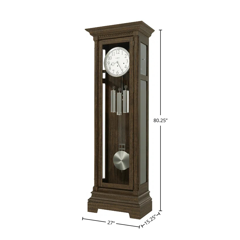 Howard Miller® Scott 80.25'' H Oak Solid Wood Grandfather Clock