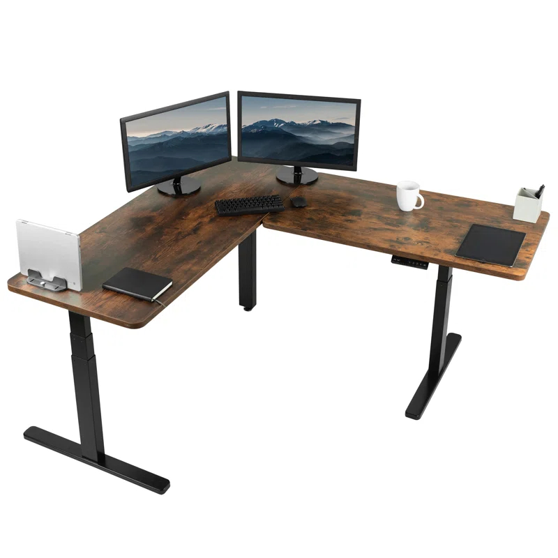 Vivo VIVO Electric 77" x 71" Corner Stand Up Desk, 3E7B Series