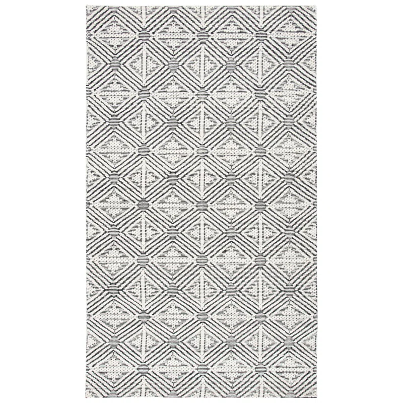 Foundry Select Ashaud Hand Loomed Wool And Cotton With Latex Geometric Rug