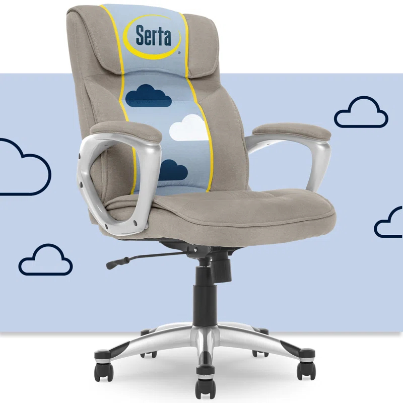 Serta Serta Hannah Executive Office Chair, Ergonomic Lumbar Support, Firm Seat Cushion, Deep Body Pillows