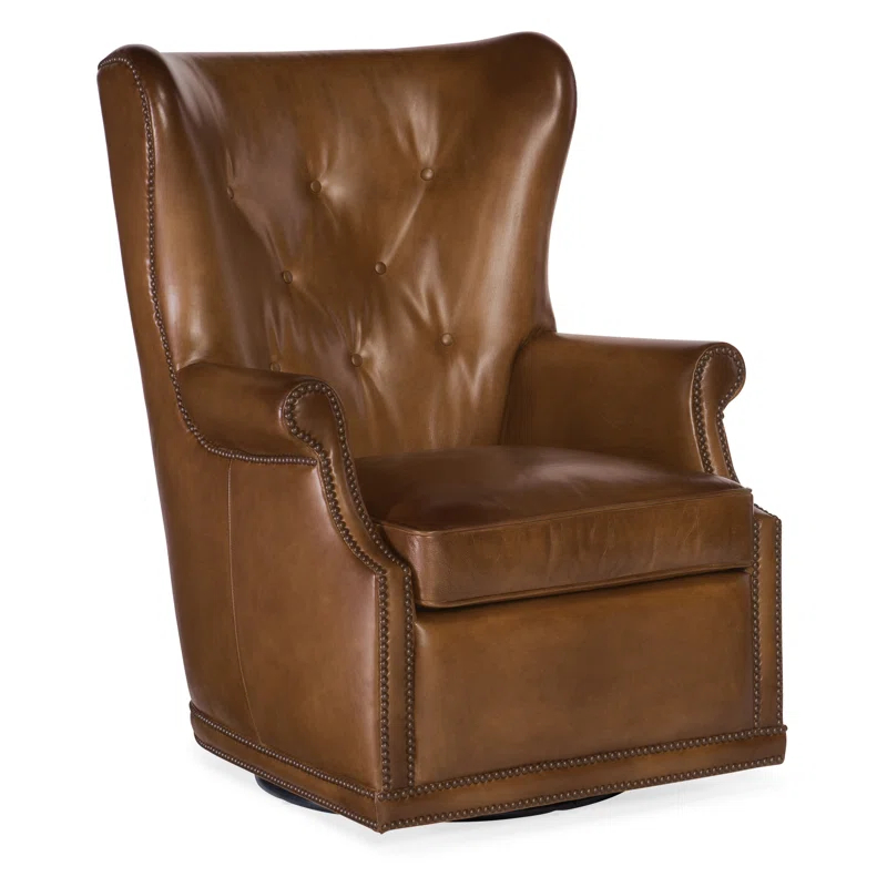 Hooker Furniture CC Leather Swivel Wingback Chair