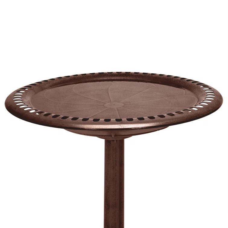 Alpine Pedestal Birdbath with Scrollwork Base and Stakes & Reviews | Wayfair