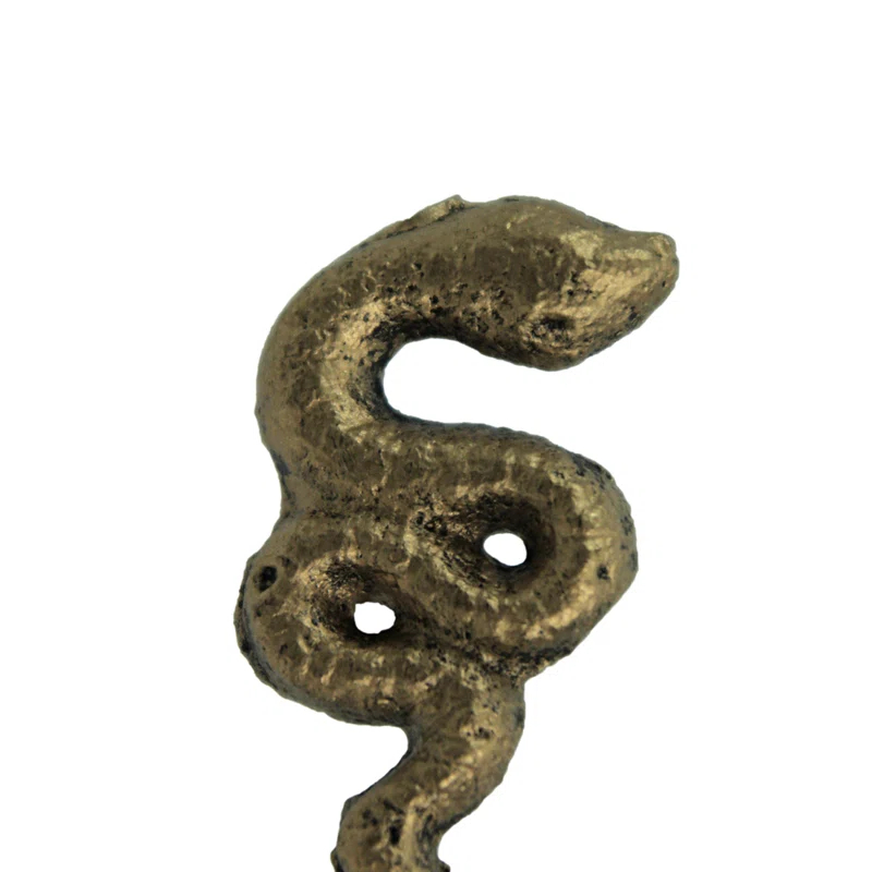 Zeckos Set of 6 Gold Gothic Snake Drawer Pulls - 2.25" x 1" - Cabinet Decor