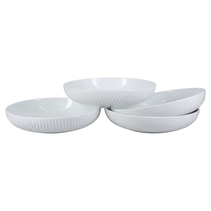 BIA Cordon Bleu BIA Cordon Bleu Assorted Textured Porcelain 48 oz Dinner Bowls (Set of 4)