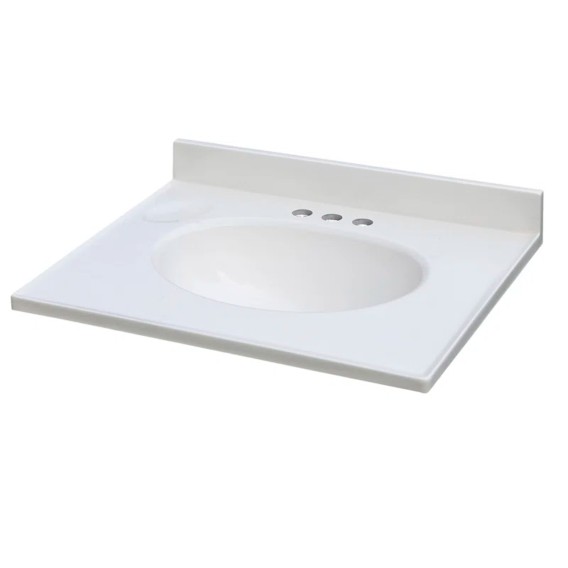 Penncrafter 25" White Single Bathroom Vanity Sink Top