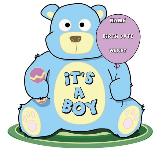 Advanced Graphics It's A Boy Teddy Bear Life-Size Cardboard Stand-Up