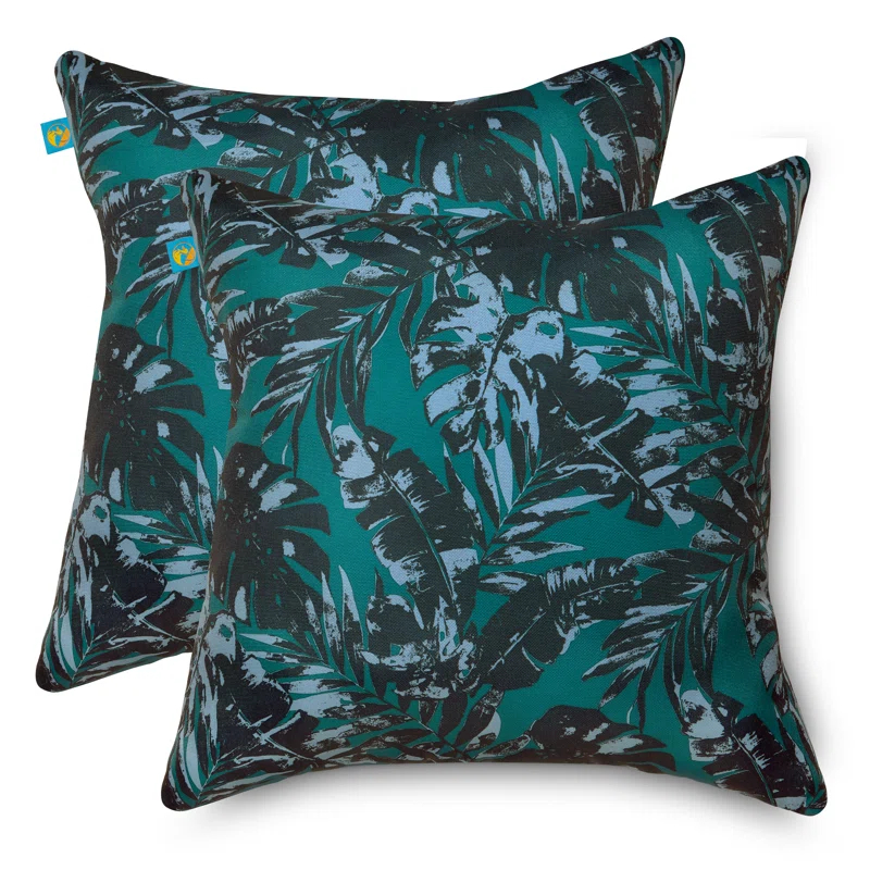 Duck Covers Floral Indoor/Outdoor Throw Pillow (Set of 2)