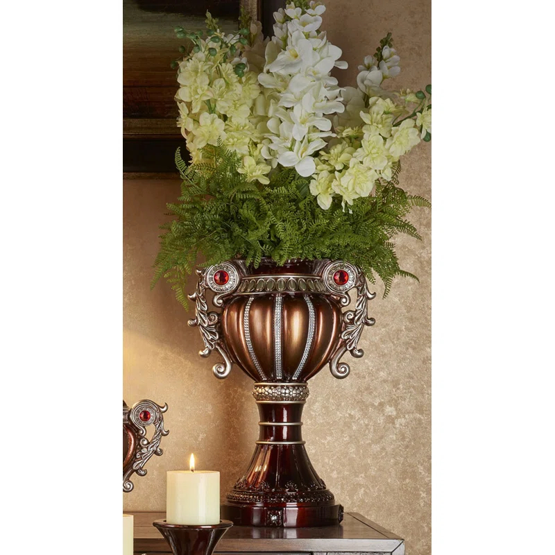 Rosdorf Park 17.5" "Delicata" Urn-Shaped Decorative Vase - Accents