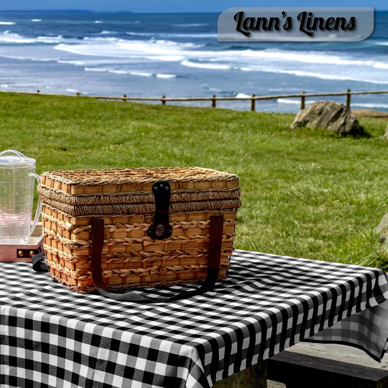 Lann's Linens Rectangular Checkered Tablecloth