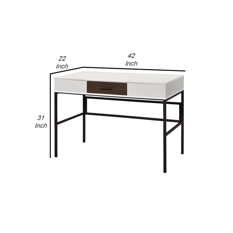 Latitude Run® Metal Base Writing Desk