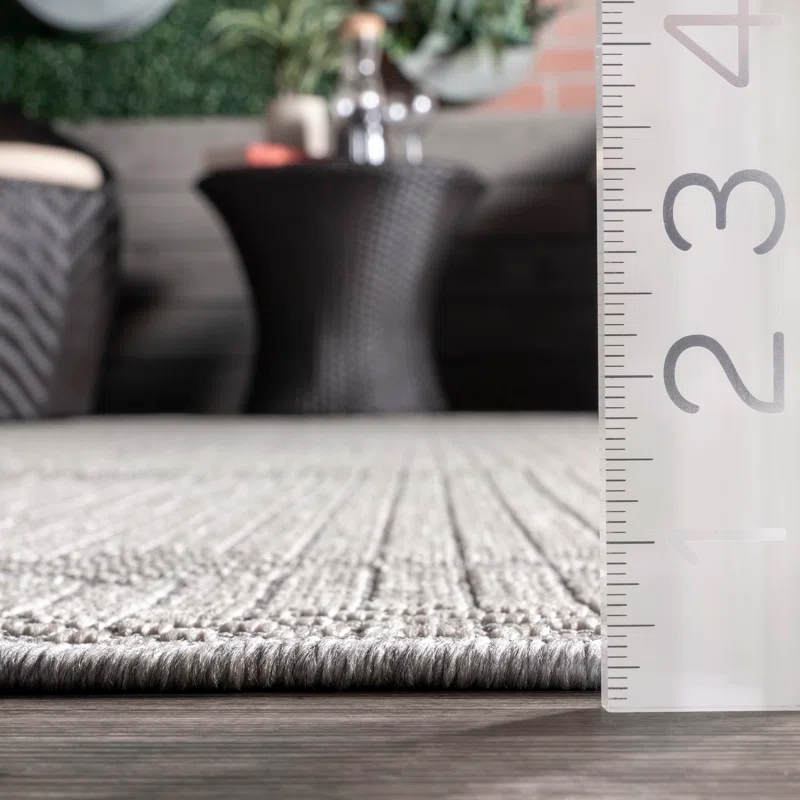 Foundry Select Altus Gray Indoor/Outdoor Area Rug