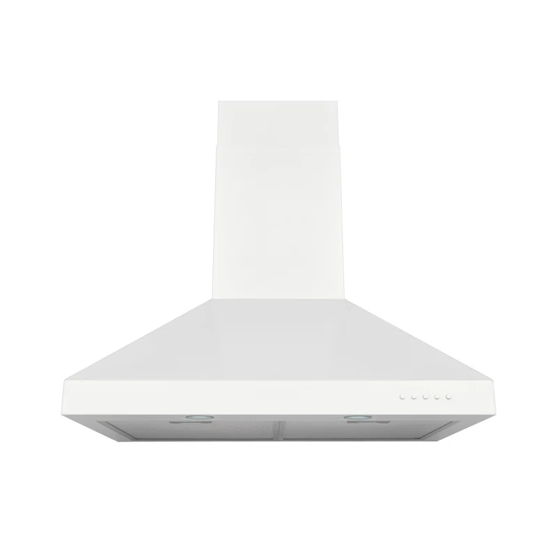 Hauslane Hauslane Wall Mount Range Hood 30 Inch | Wall Chimney | 6” Duct/Ductless Convertible, Strong Suction, Six-layer Aluminum Filters, Changeable LED Lamps, Stove Kitchen Vent Hood WM-530WHT-30B
