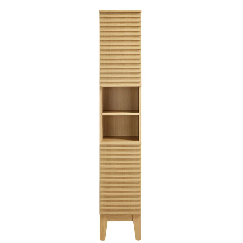 Modway Render Tall Narrow Bathroom Storage Cabinet
