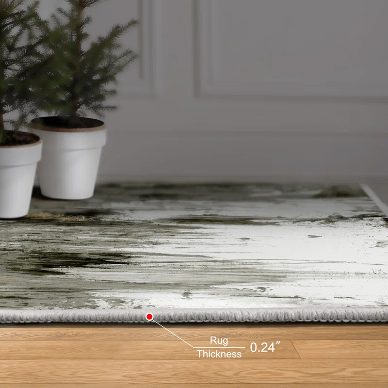 Empire Art Direct Modern City Scape Reflection II Washable Area Rug, Heavenly Softness with Non-Slipping Backing